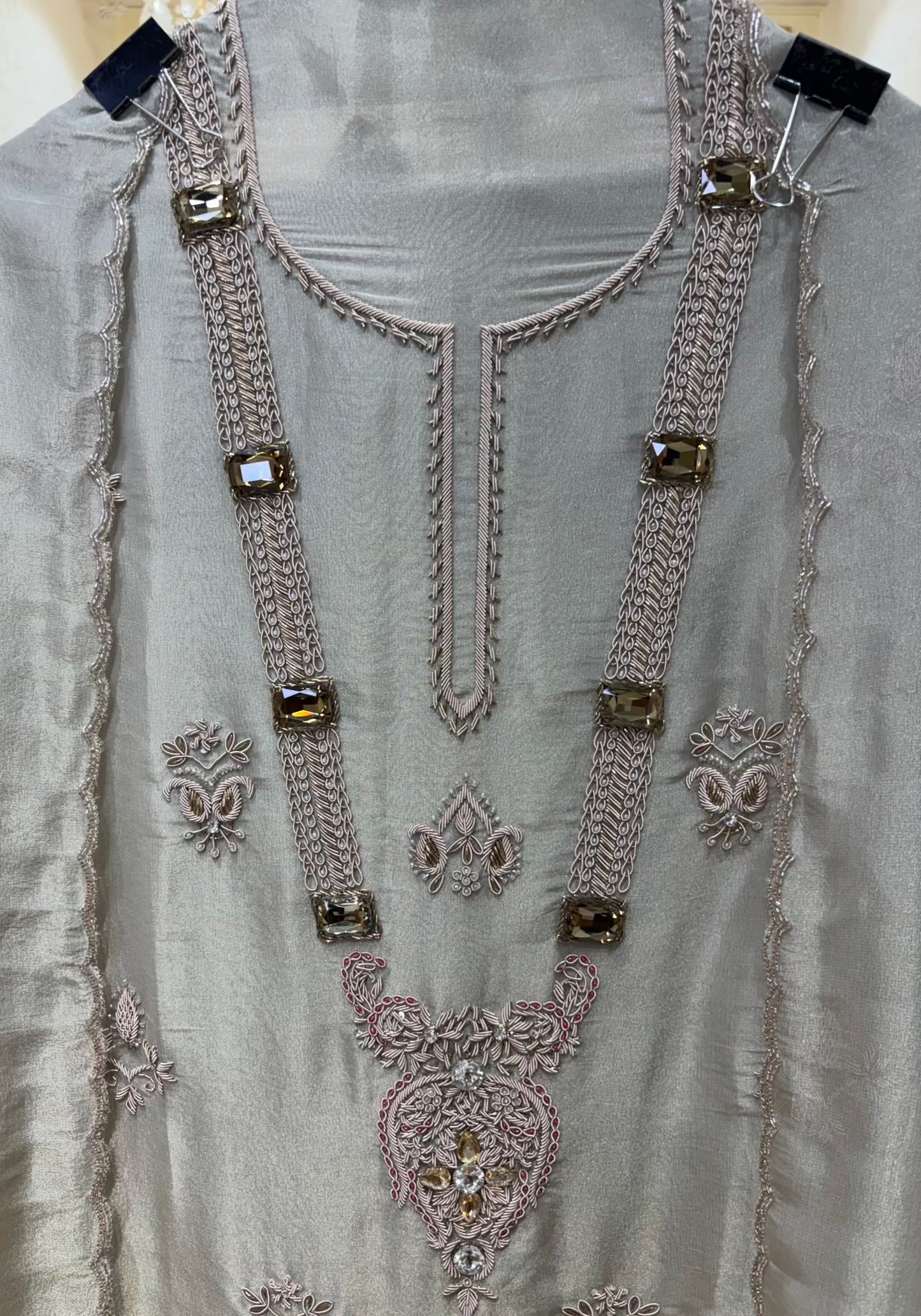 Naira Shimmer Organza Suit
