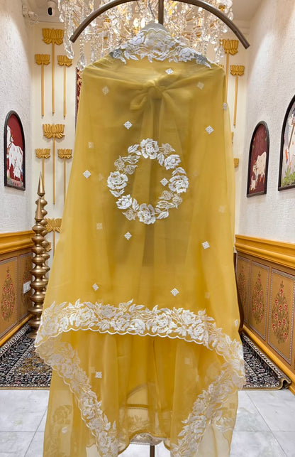 Elara Chiffon Grace Suit (Yellow)