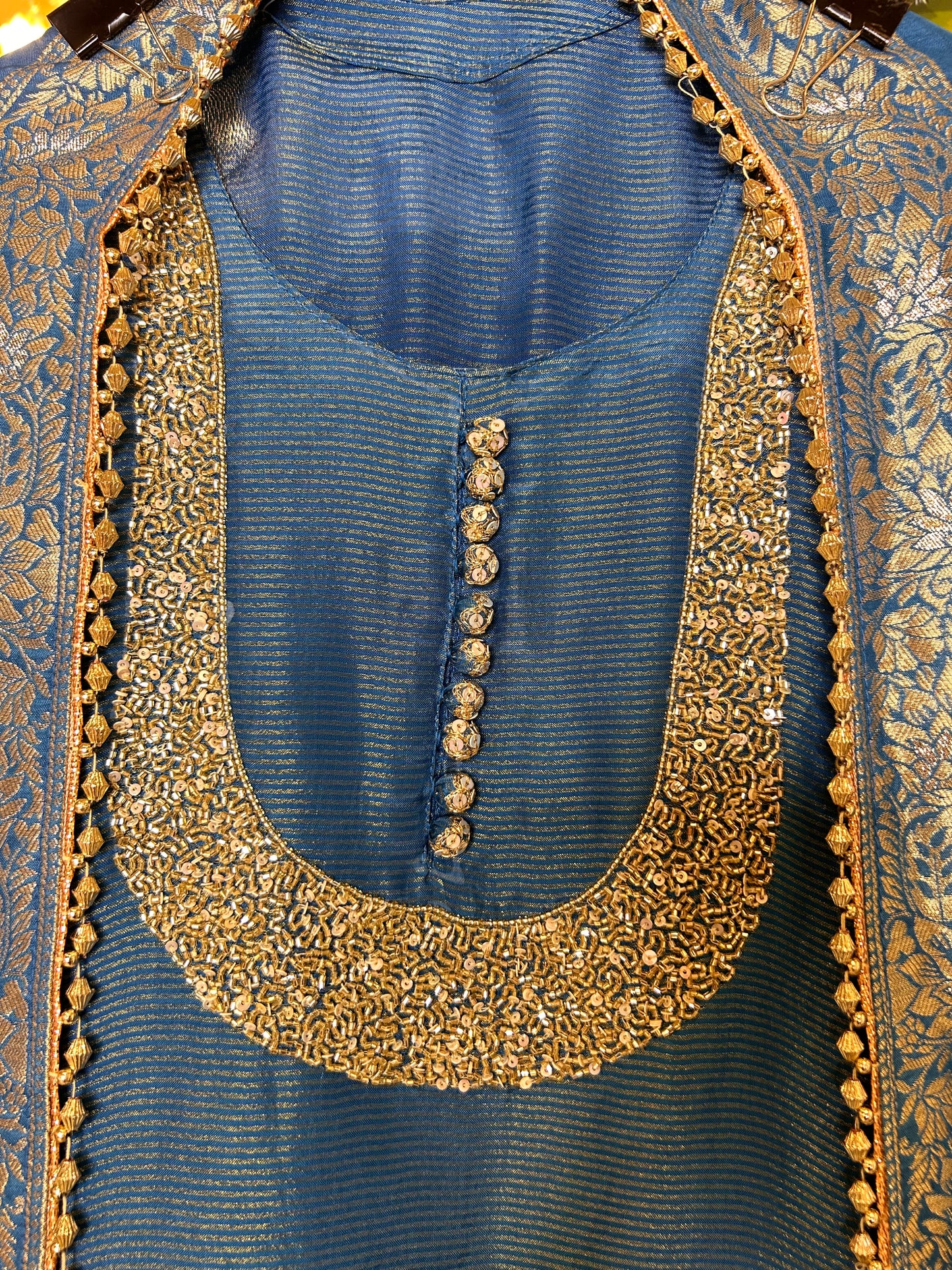 Noorban Organza Suit (Blue)