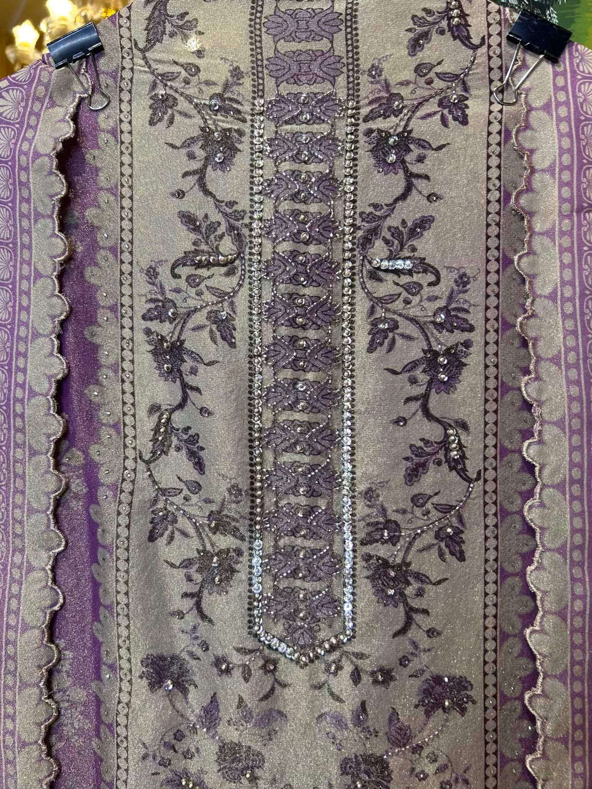 Zyrah-é-Noor Organza Suit