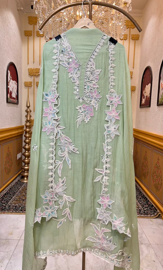 Nazira Mul Aaina Suit (Green)