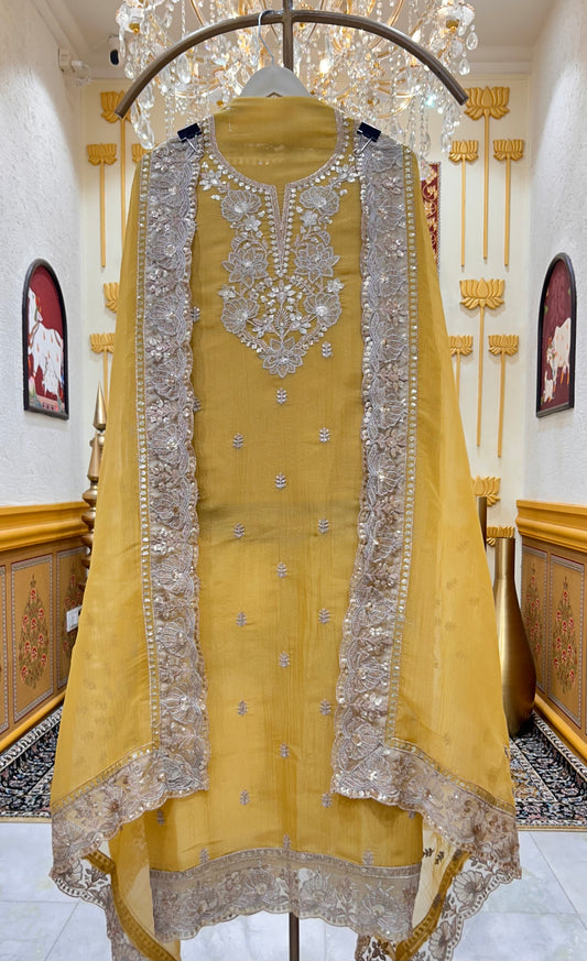 Mehrya Zari Spark Suit (Yellow)