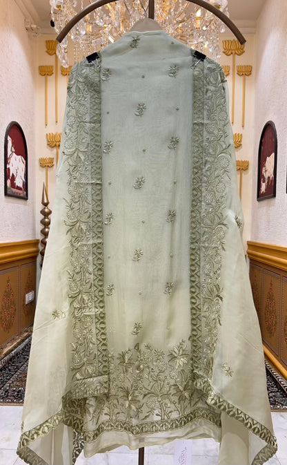 Aevora Pearlthread Organza Suit
