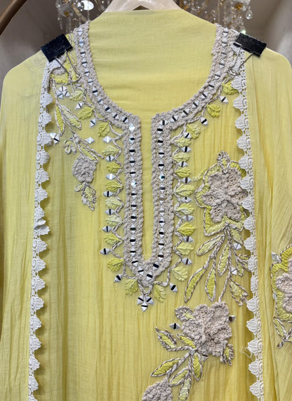 Sahira Aaina Dori Suit (Yellow)