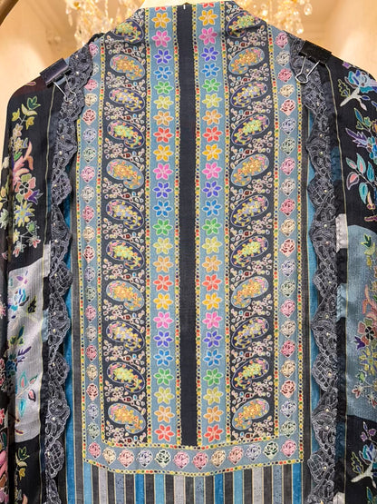 Aavira Silk Veil Suit (navy blue)￼