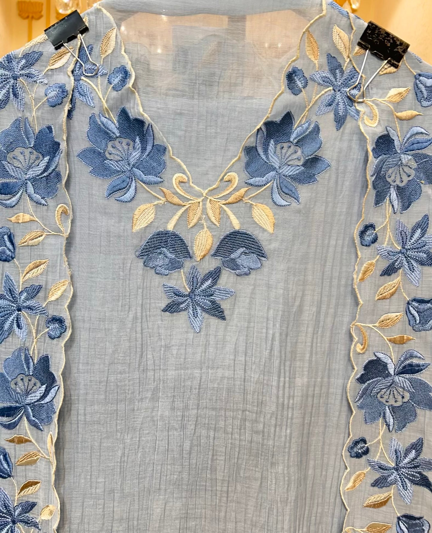 Sahiba Resham Crush Suit (Blue)