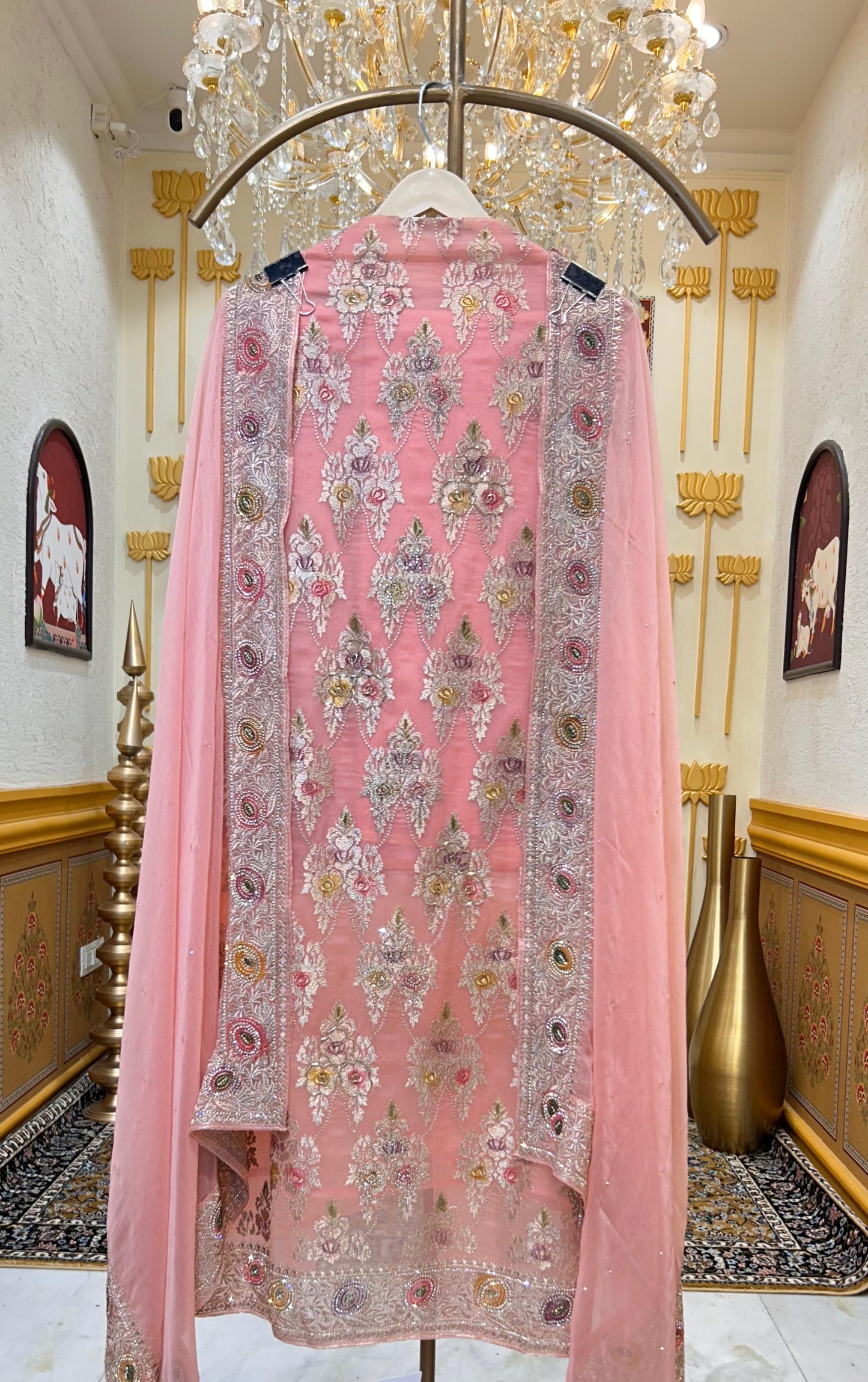 Sahiba Chiffon Grace Suit (Peach)