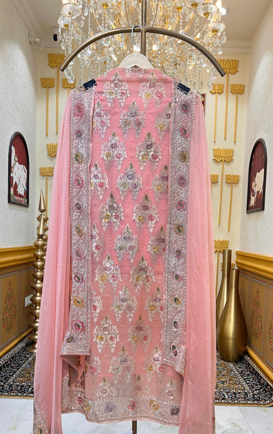 Sahiba Chiffon Grace Suit (Peach)