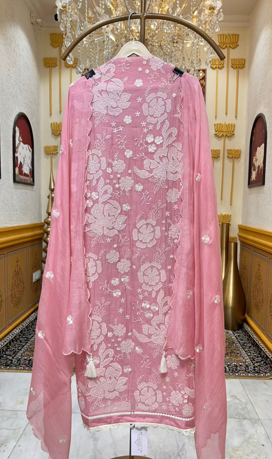Aafiya Moti Mul Suit (Pink)