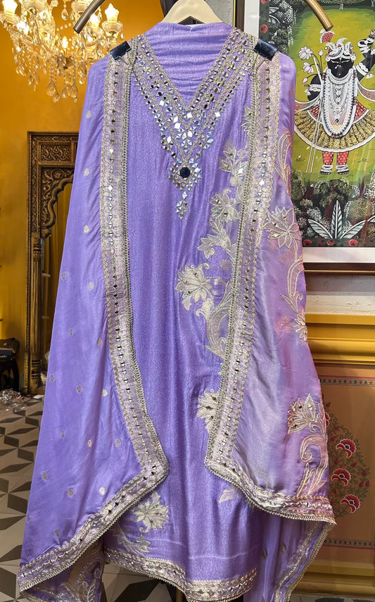 Sitarah Silk Suit (Lavender)