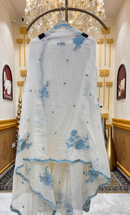 Ishana Mul Veil Suit (Blue)