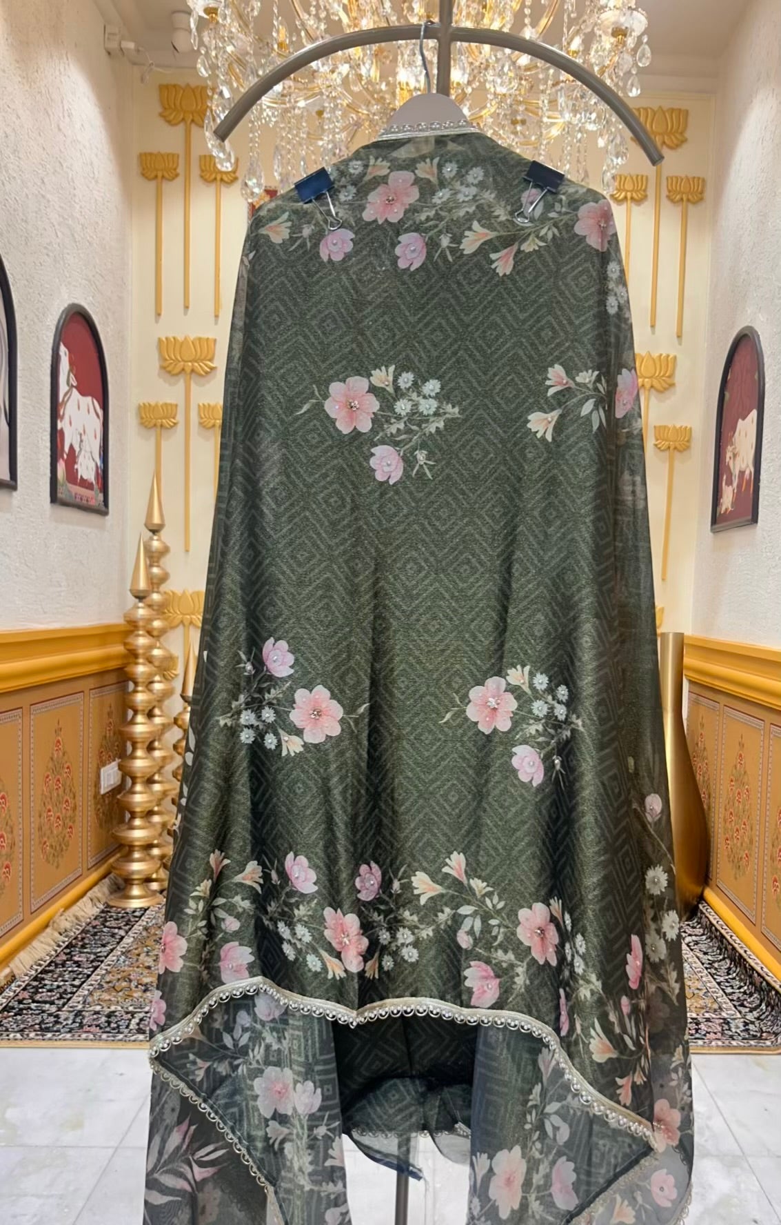 Zarveesha Handprint Élan Suit (Green)