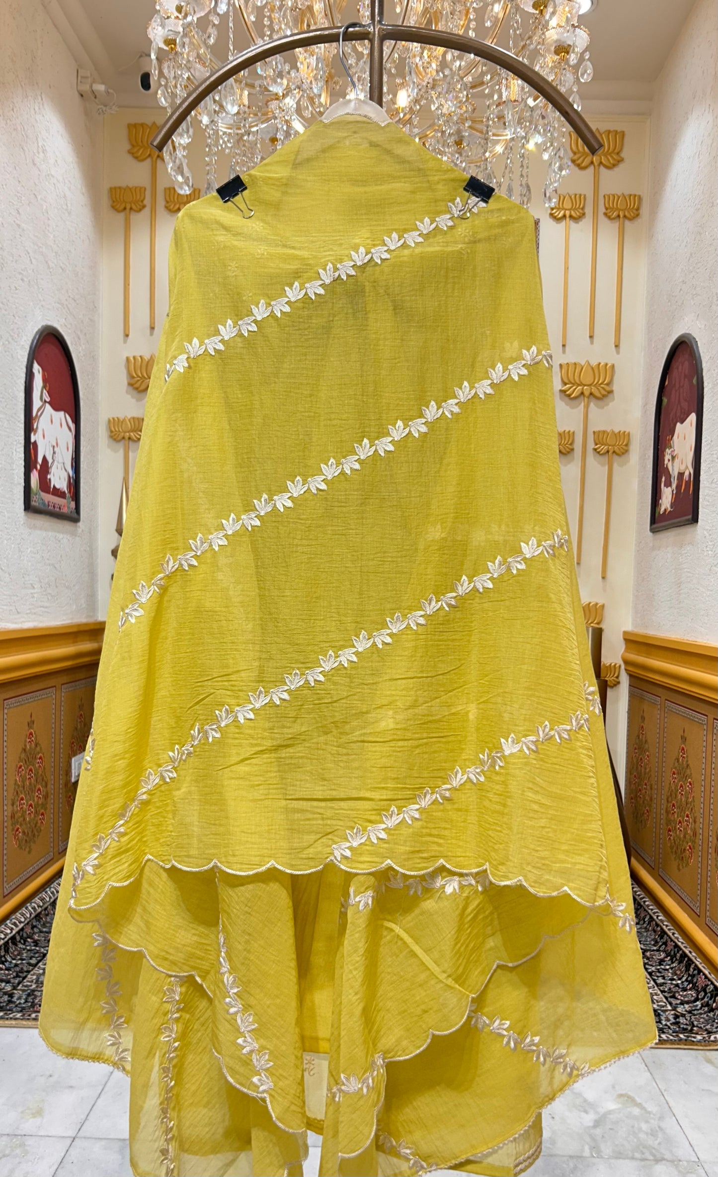 Aarini Resham Veil Suit (Lemon Yellow)