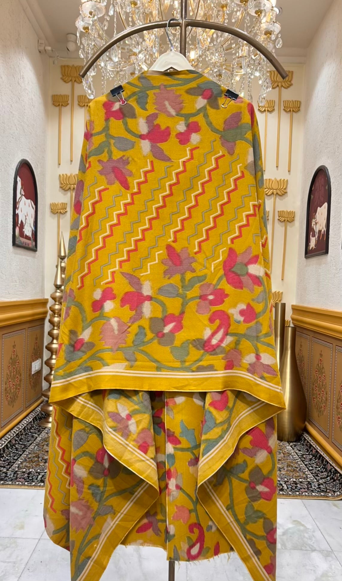 Zayreen Pashmina Suit (Yellow)