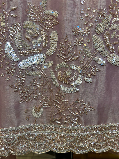 Zarqash Organza Suit (Lavender)