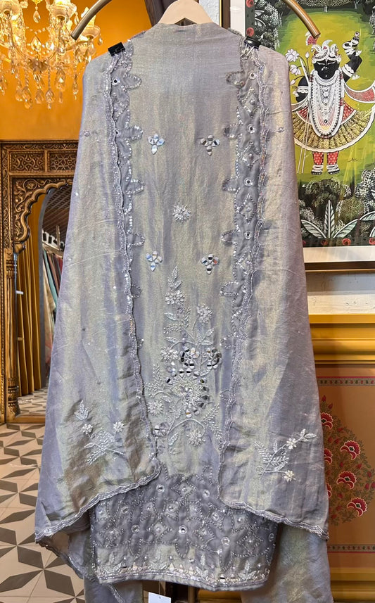 Zarqina Organza Suit (Blue)