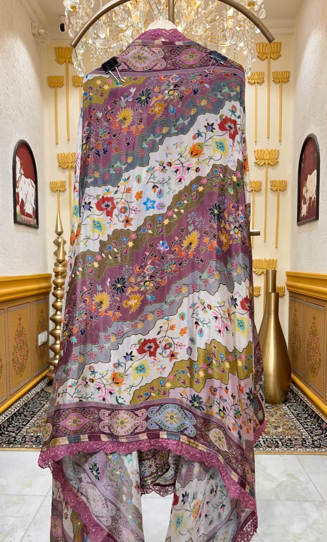 Aavira Silk Veil Suit (Purple)