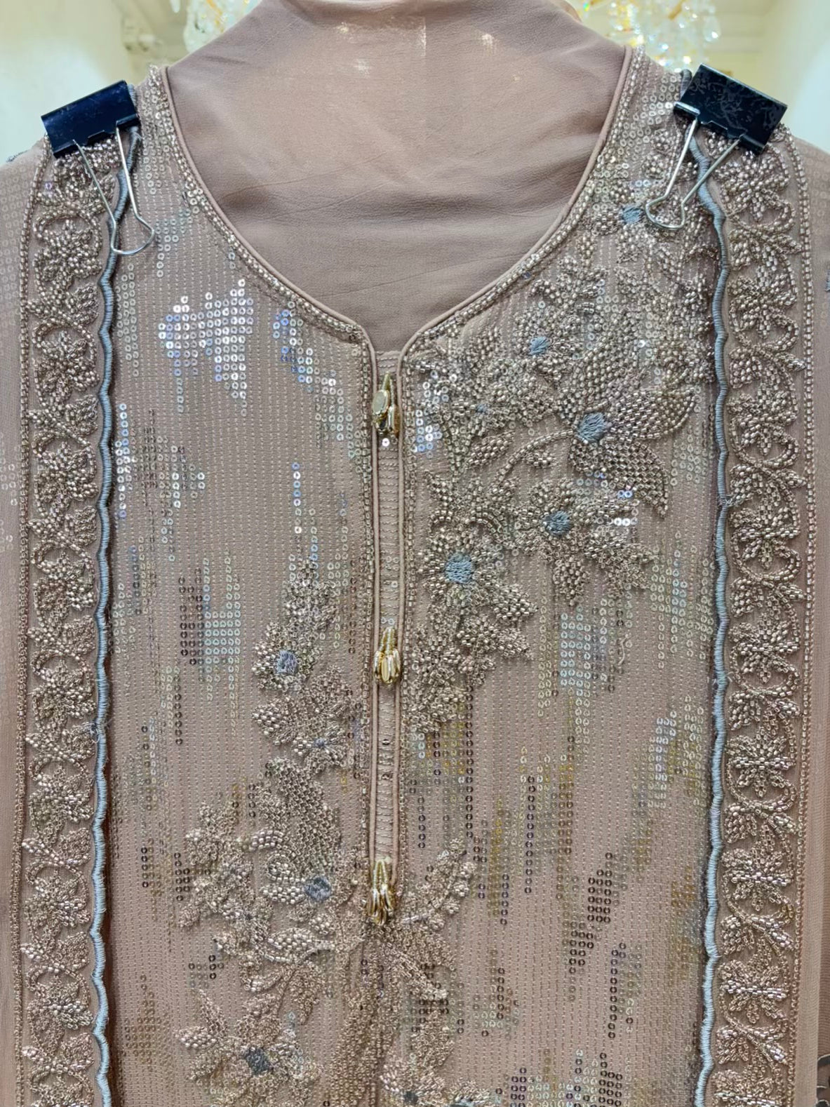 Saera Sequin Georgette Suit
