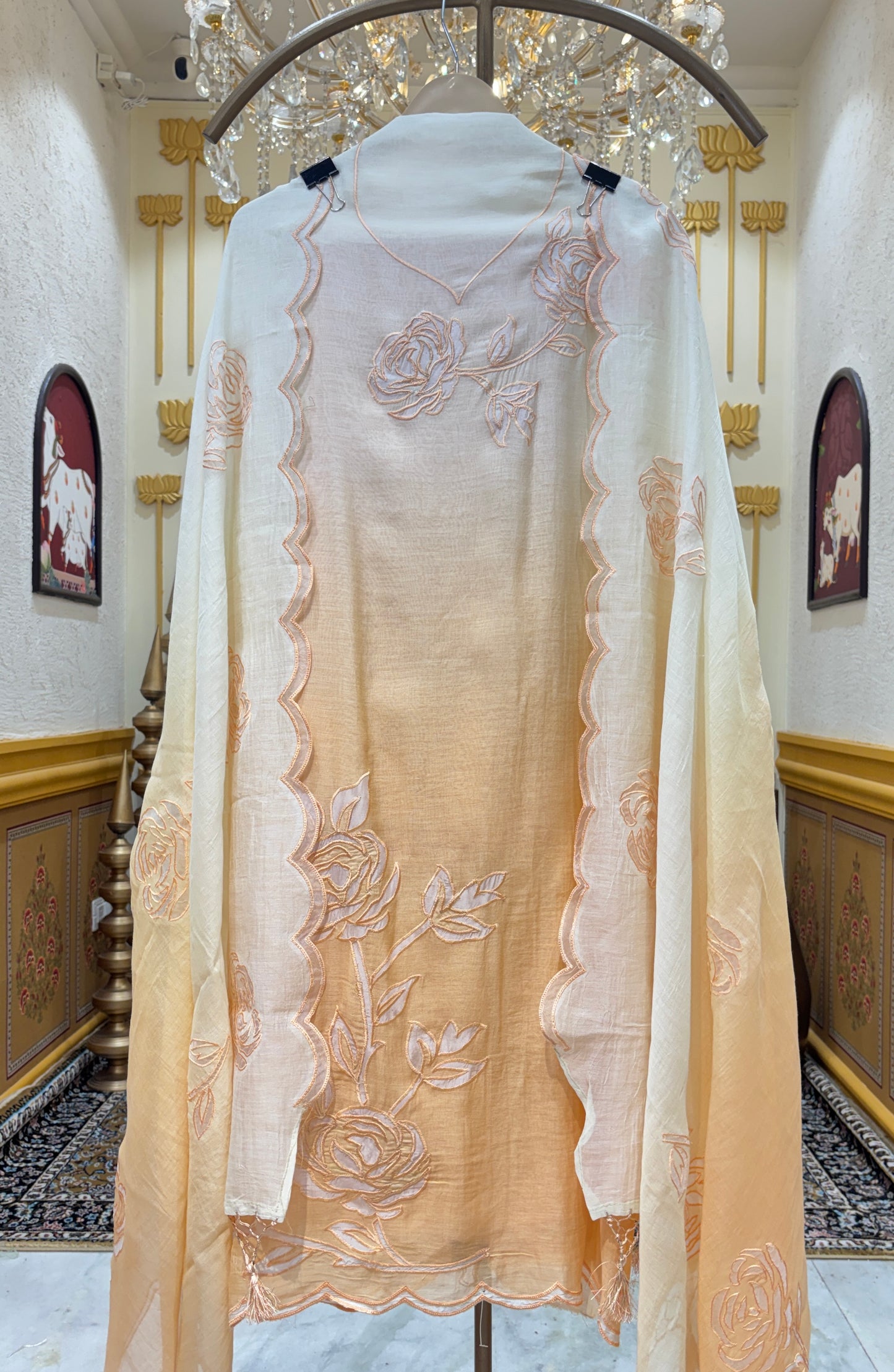 Aabira Appliqué Chanderi Suit