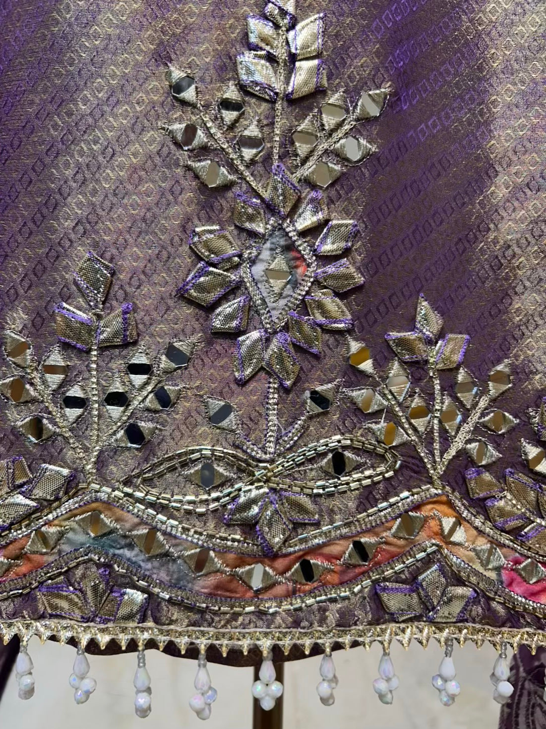 Vasundhara Gota Glow Suit (Purple)