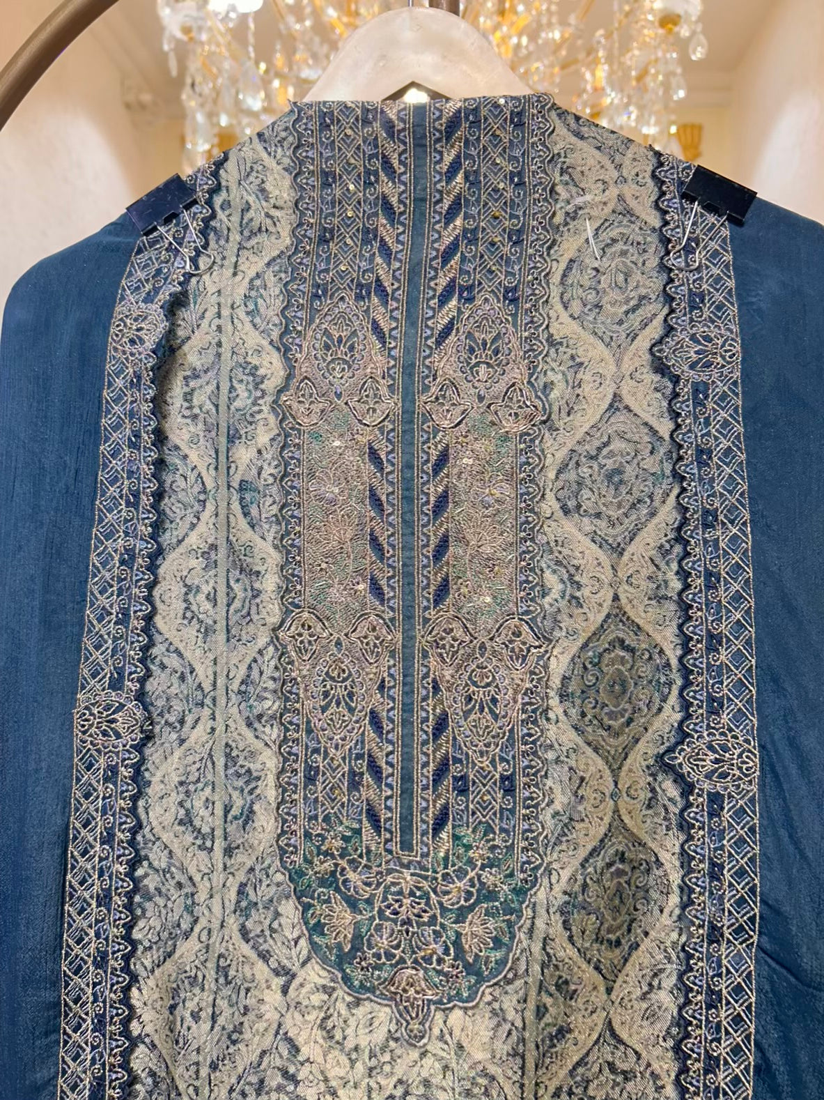 Zehraah Zari Shringaar Suit (Peacock Blue)