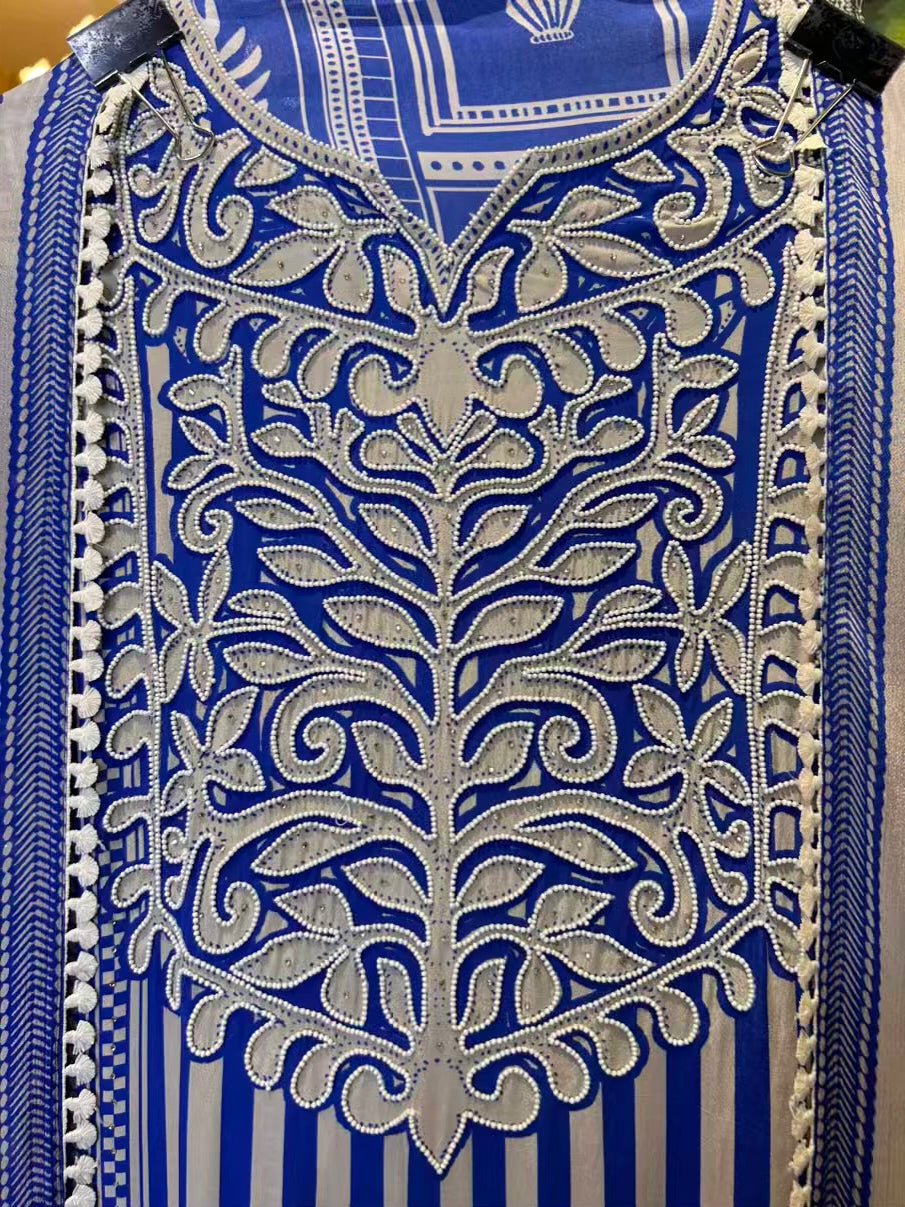 Sajawat Crêpe Suit (Blue)
