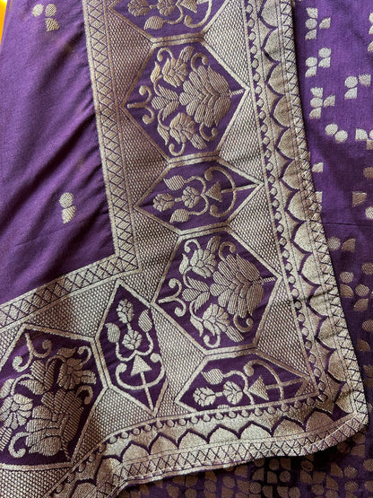 Amaaya Banarasi Silk Suit (Purple)