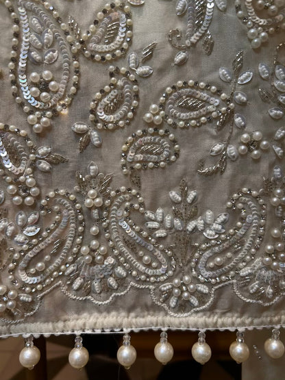 Mehrosa Organza Suit (Pista Green)