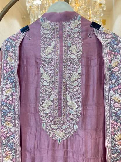 Meher Summer Silk Élan Suit (Pink)