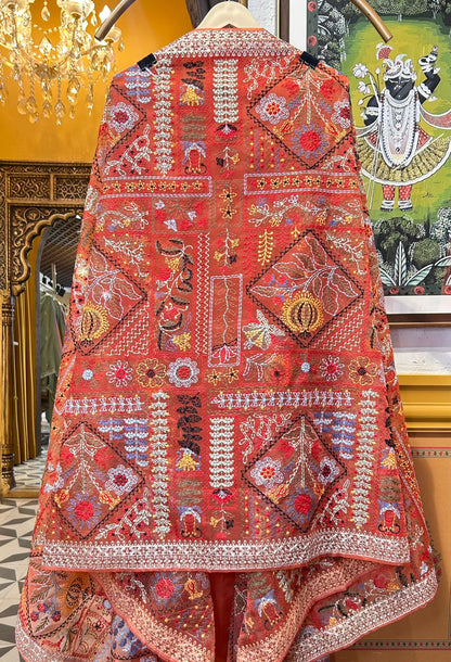 Zuranaya Organza Suit (Rust)