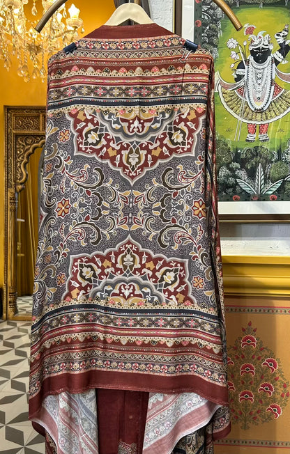 Siyana Pashmina Suit (Maroon)