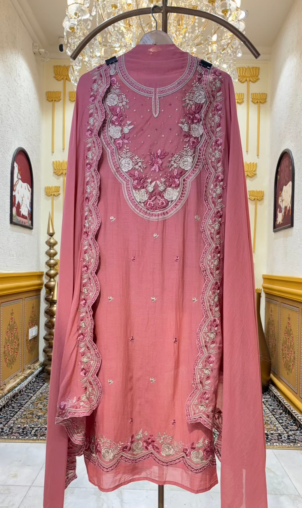 Meher Thread Patch Chanderi Suit