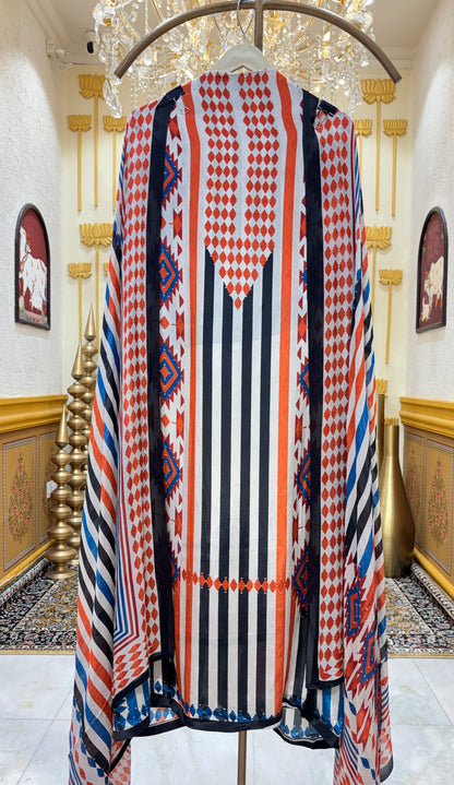 Elzara Printed Crepe Suit