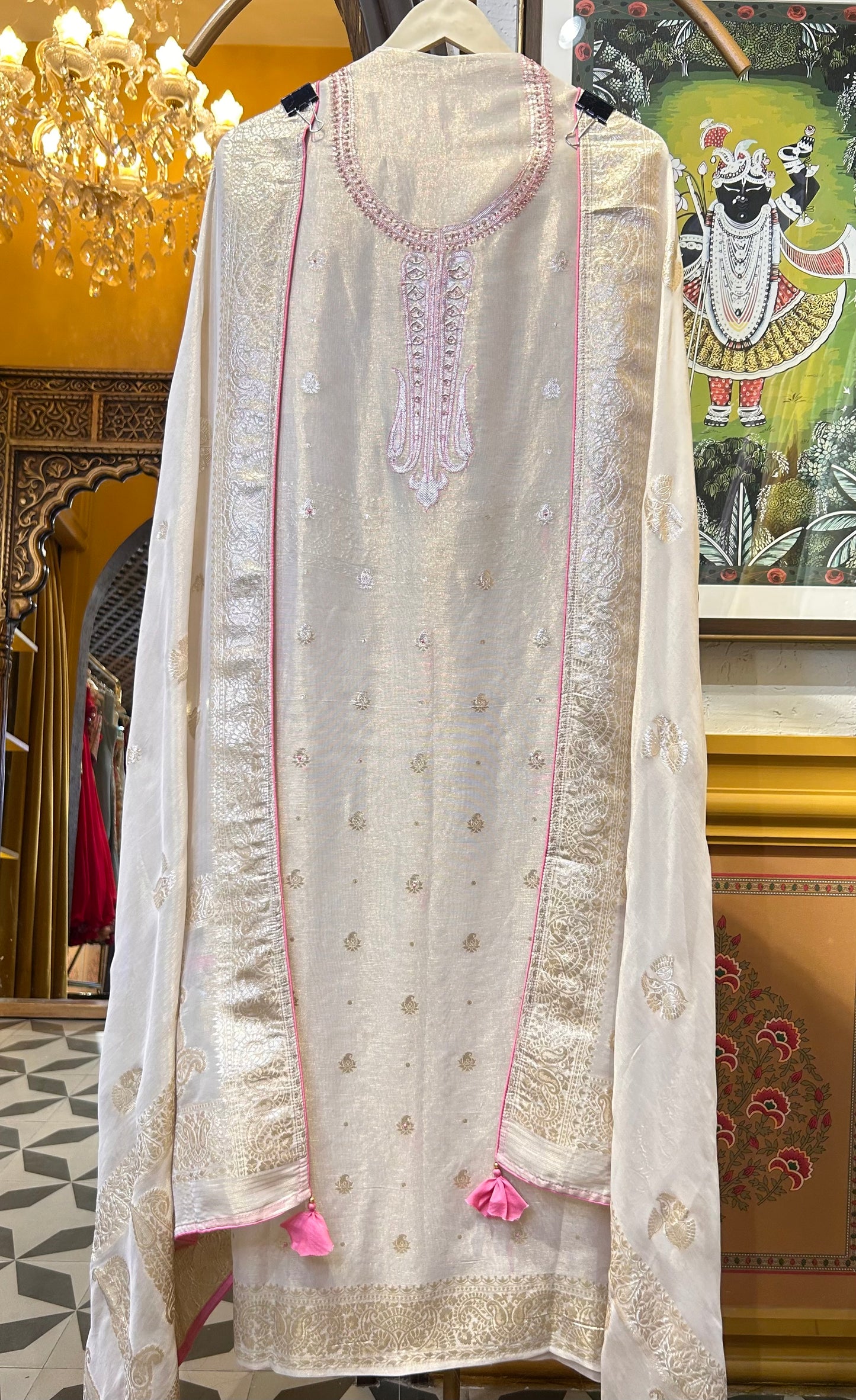 Celeste Shimmer Organza Suit