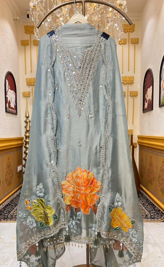 Rimaira Shimmer Veil Suit (Pista Green)