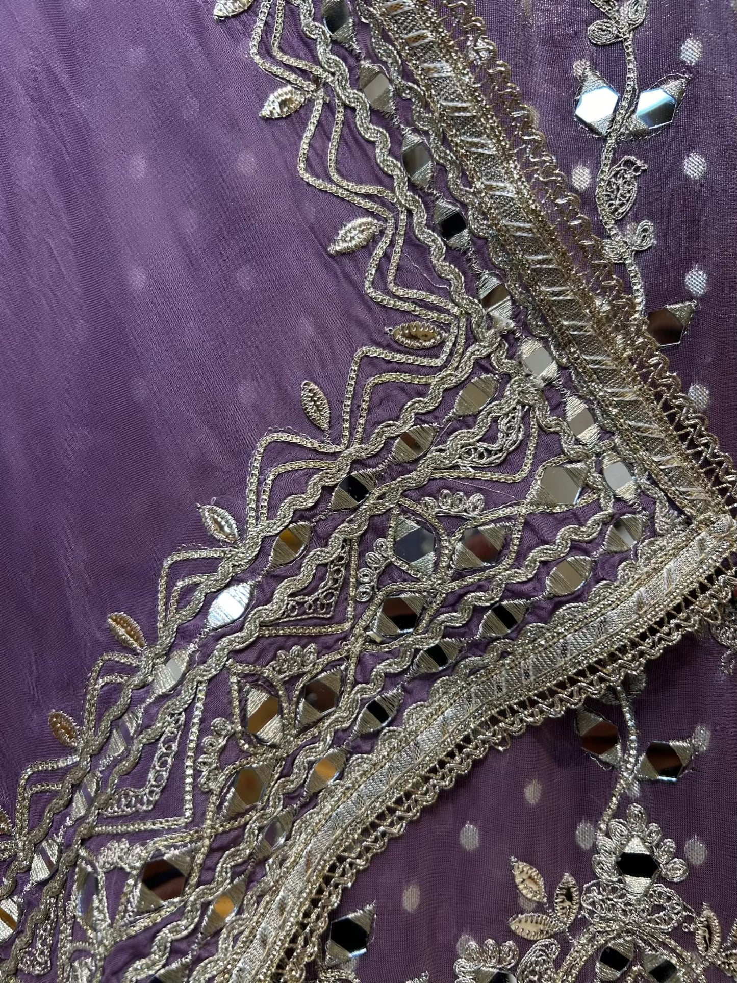 Arezya Aaina Leather Suit (Lavender)