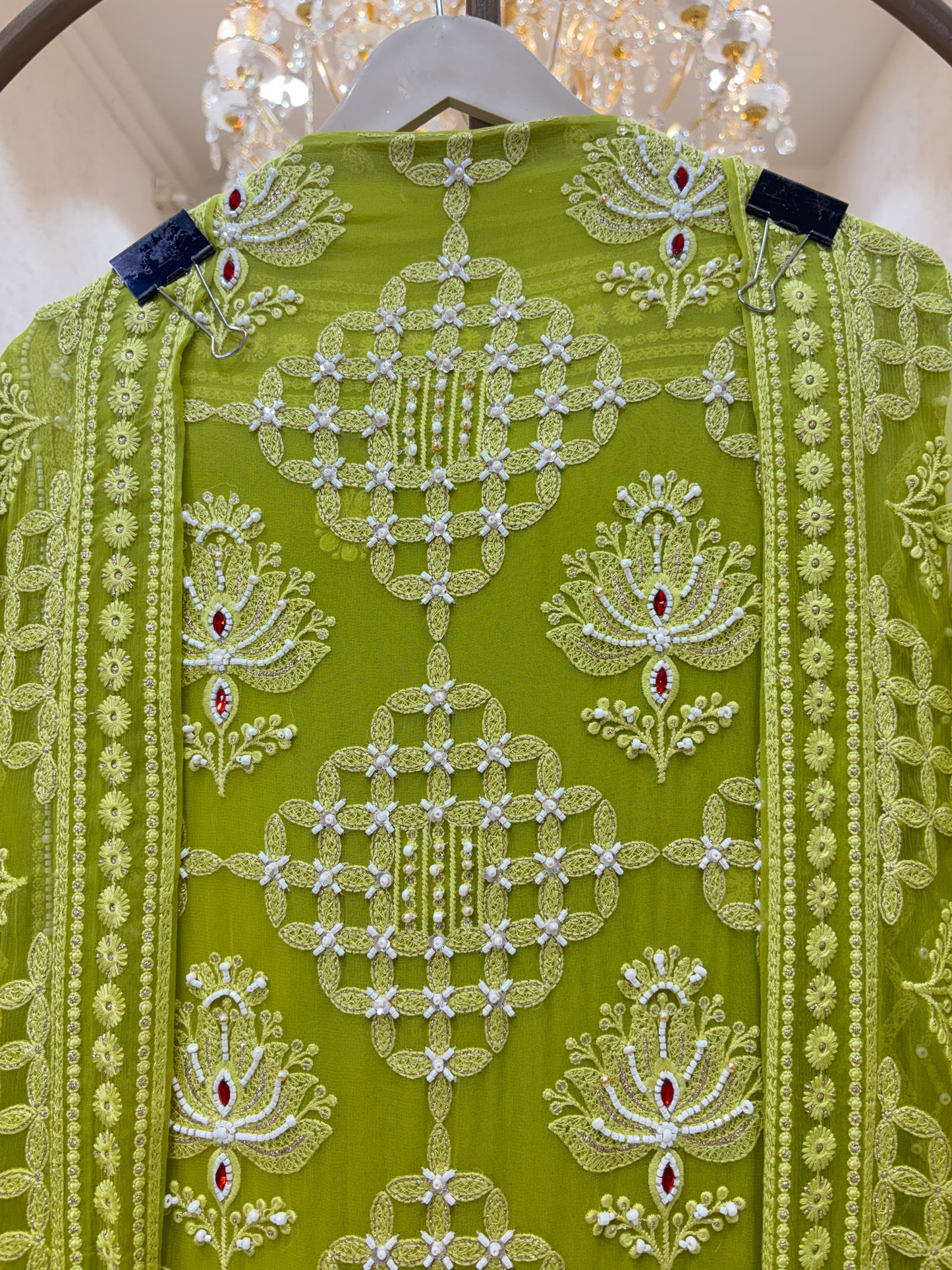 Zehara Handcrafted Chiffon Suit