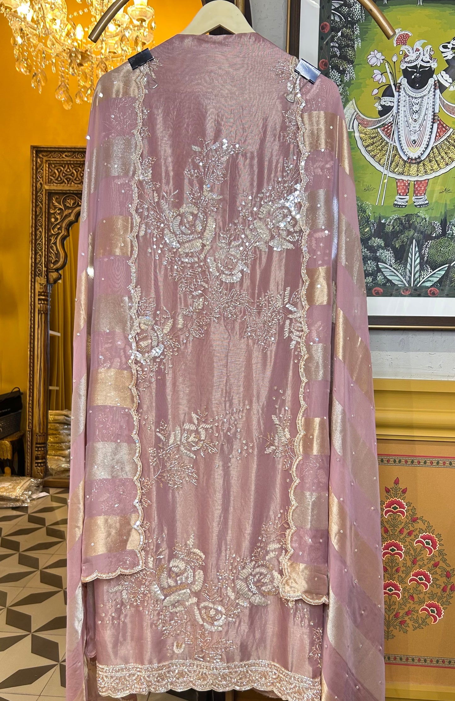 Zarqash Organza Suit (Lavender)