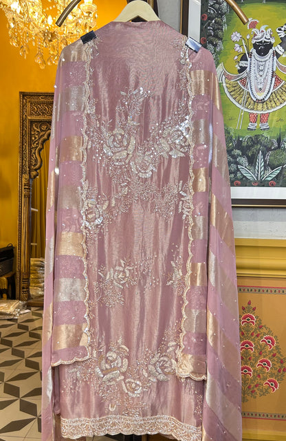 Zarqash Organza Suit (Lavender)