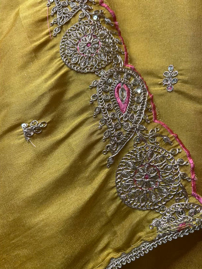 Zarwisha Organza Suit (Yellow)