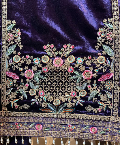 Ferozara Velvet Suit (Purple)