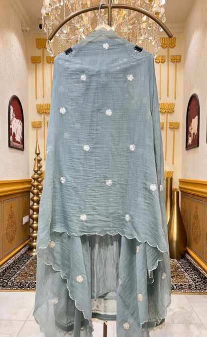 Aafiya Moti Mul Suit (Powder Blue)