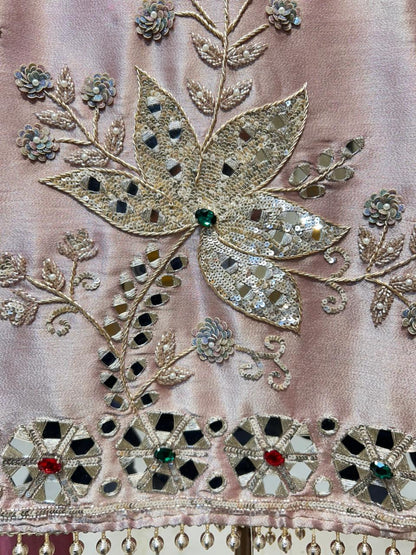 Ruhani Brocade Stone Élan Suit (Pink)
