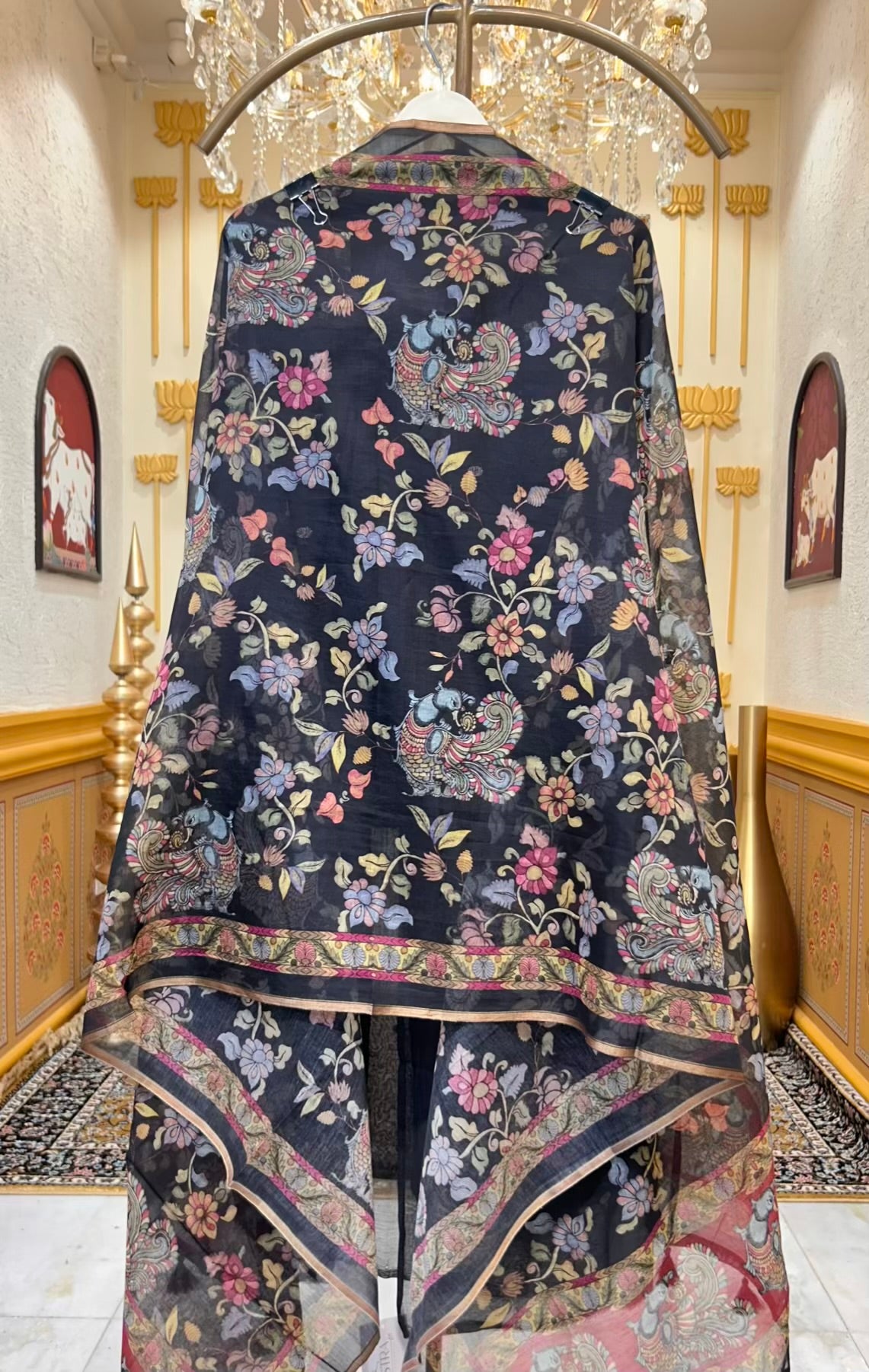 Gresha Mul Chanderi Suit (Black)