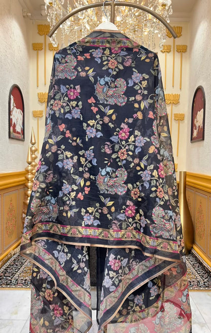 Gresha Mul Chanderi Suit (Black)