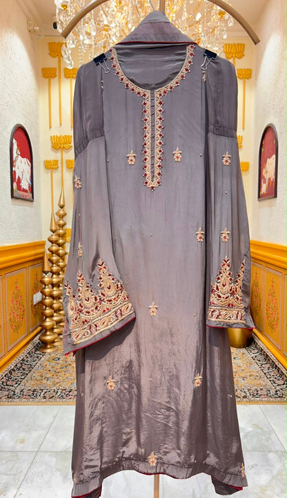 Meherzaar Silk Zardozi Suit