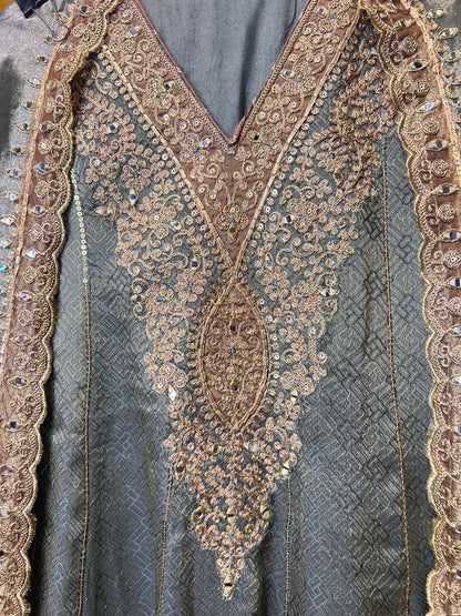 Ruh-e-Zar Anarkali Suit (Powder Blue)
