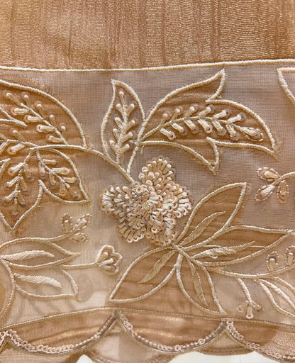 Arezya Sequin Thread Suit (Peach)