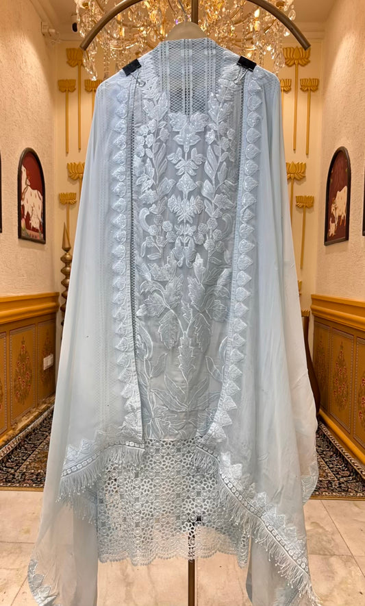 Elara Lace Organza Suit