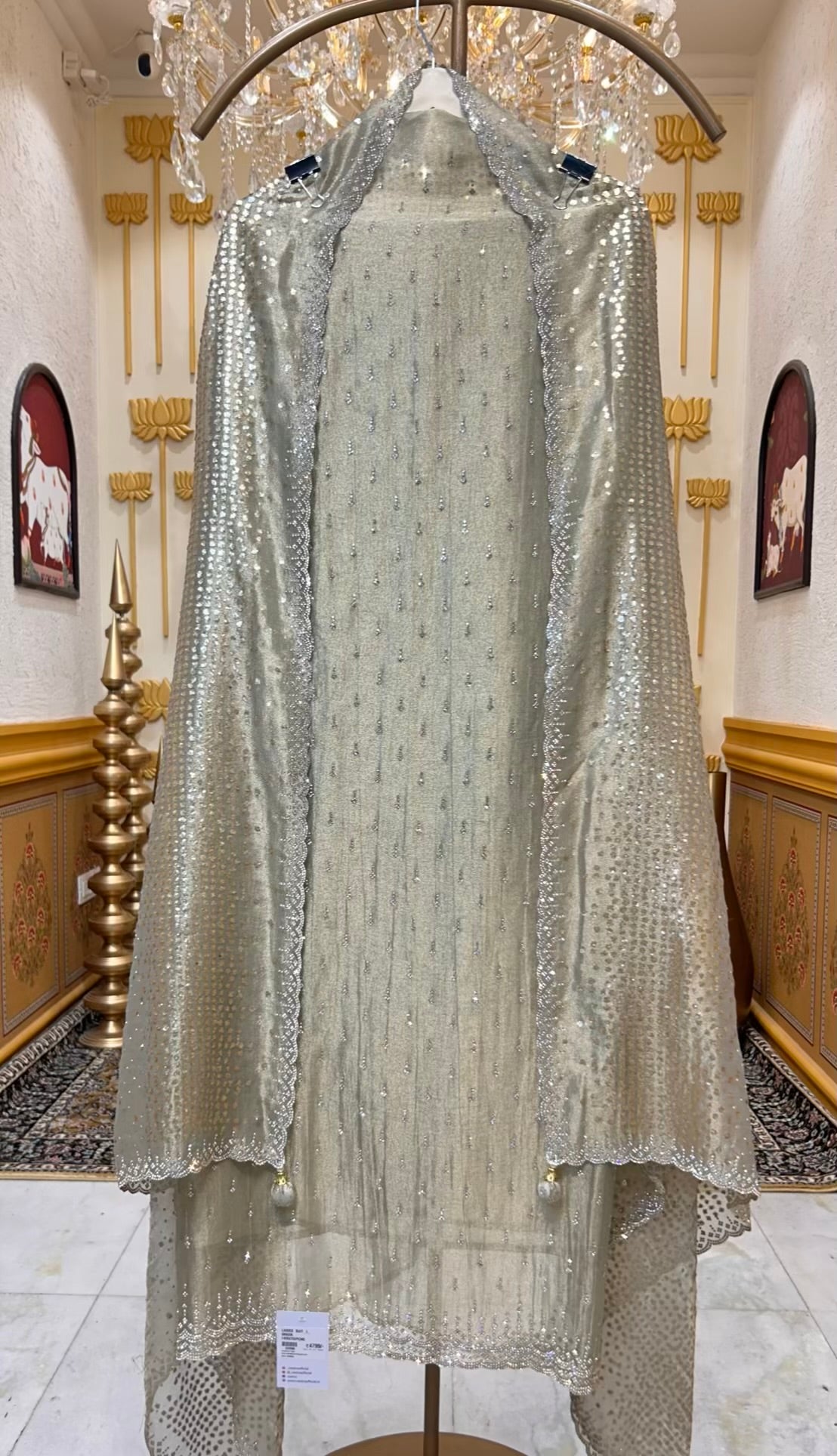 Nooriza Stone Veil Suit (Green)